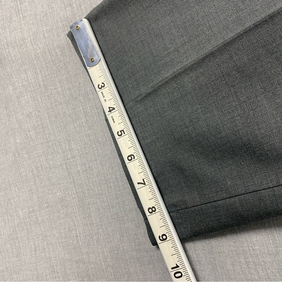 L.L Bean Wool Dress Pants Mens 36W Classic Fit Grey Flat Front - Picture 11 of 11